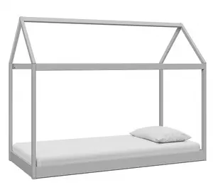 Taylor Kids Wooden Bed Single House , Light Grey