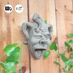 Mystical Jester Face Stone Wall Plaque