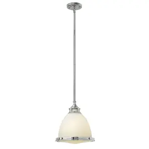 Elstead Amelia 1 Light Medium Dome Ceiling Pendant Chrome, E27