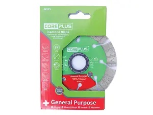 CorePlus GP115 General-Purpose Hybrid Turbo Diamond Blade 115mm