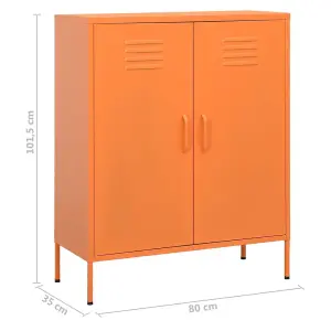 Berkfield Storage Cabinet Orange 80x35x101.5 cm Steel