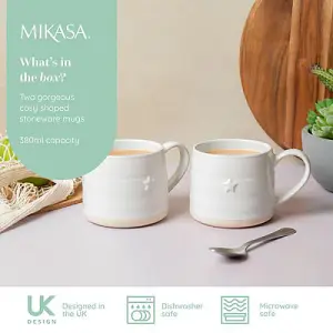 Mikasa Farmhouse Star Set of 2 380ml Mugs