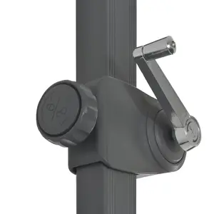 Berkfield Cantilever Umbrella with Aluminium Pole Anthracite 300 cm