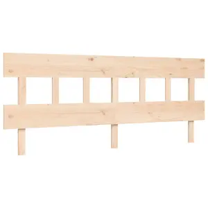 Berkfield Bed Frame with Headboard Super King Size Solid Wood