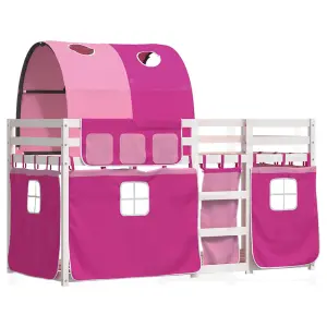 Berkfield Bunk Bed without Mattress Pink 80x200 cm Solid Wood Pine