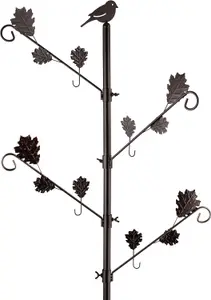 DIVCHI Bird Feeders Hanging Station With Leaves Outdoor Home Garden Bird Feeding Pole