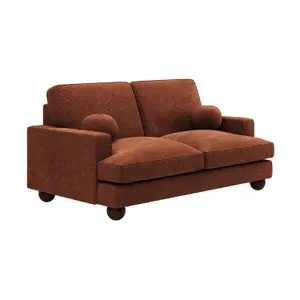 Solace+Co Addison 2 Seater Chenille Sofa - Burnt Orange