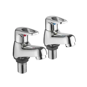 Mira Assist Lever Basin Pillar Taps Chrome Commercial Utility Taps - 1 Pair WRAS