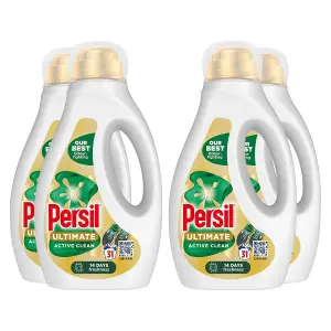 Persil Ultimate Liquid Detergent Active Clean Stain Removal 31 Washes 837ml, 4pk