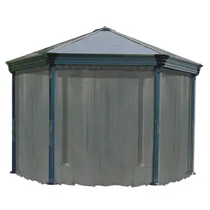 Palram - Canopia Roma Monaco Grey Gazebo netting, Pack of 6 (L)2170mm (W)2320mm