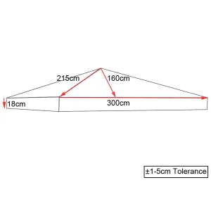 SunDaze 1-Tier Replacement Top Fabric for 3x3m Gazebo Pavilion Roof Canopy Green