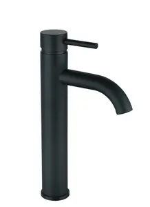 Keenware Richmond Lunar Contemporary Freestanding Mixer Tap: Black