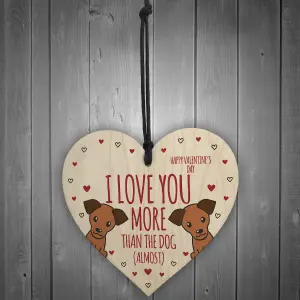 Red Ocean Valentines Day Funny Dog Heart Sign Gift For Boyfriend Girlfriend Husband Wife