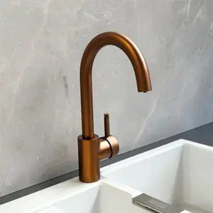 Liquida BHT311CP 3 In 1 Brushed Copper Kitchen Instant Boiling Hot Water Tap