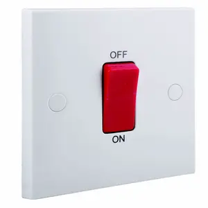 BG 45A Rocker Raised square Control switch Gloss White