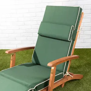 Alfresia Green Steamer Deck Chair Garden Cushion