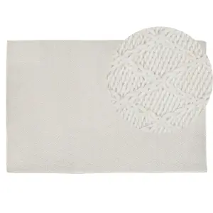 Area Rug 140 x 200 cm Off-White ERZIN