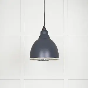 Smooth Nickel Brindley Pendant in Slate