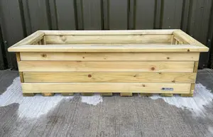 Simply Wood Signature Tanalised Wooden Trough Garden Planter - Extra Large Plus