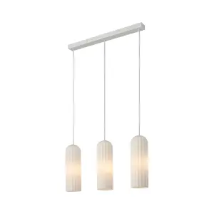 Nordlux Miella 3-Rail Indoor Dining Living Kitchen Hallway Pendant In White (Diam) 10cm