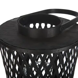 Beliani Boho Lantern MACTAN Wood Black