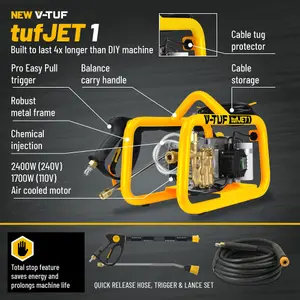 240Volt 130 BAR PROFESSIONAL ELECTRIC PRESSURE WASHER - 8L/MIN