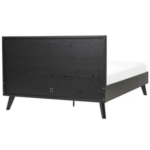 Rattan EU Double Bed Black MONPAZIER