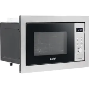 900W Stainless Steel Integrated Microwave and Grill 25L - Perfect for Your Kitchen