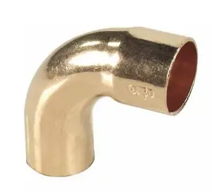 Pipe Fitting Bow Elbow Copper Solder Male x Female 22mm Diameter 90deg Angle