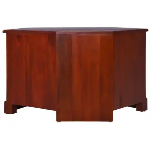 Berkfield Corner TV Cabinet Classical Brown Solid Mahogany Wood