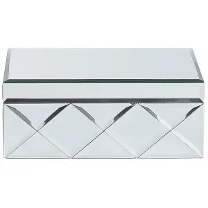 Mirrored Jewellery Box Silver GORRON