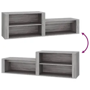 Berkfield Shoe Cabinet Grey Sonoma 150x35x45 cm Engineered Wood