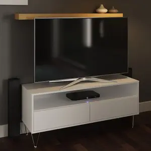 TV Cabinet with 2 Drawers White