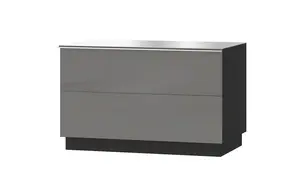 Sleek Grey Helio 39 TV Cabinet, Compact Storage with Pull-Down Door, Ideal for 24" Screens, H500mm W800mm D480mm