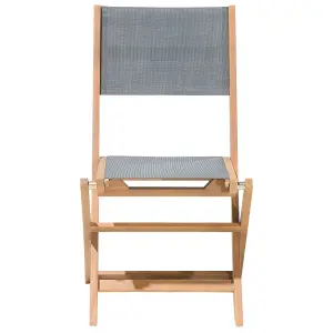 Set of 2 Garden Chairs CESANA Acacia Wood Light Wood