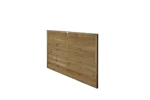 1.8m x 1.2m Pressure Treated Decorative Europa Plain Fence Panel - Pack of 5