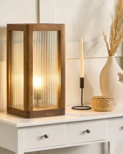 Mango Wood Table Lamp Light KOLIDAM