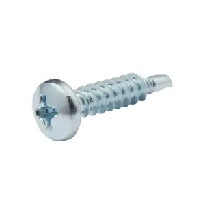 Diall Phillips Pan head Zinc-plated Carbon steel (C1022) Self-drilling screw (Dia)4.2mm (L)19mm, Pack of 25