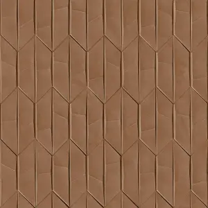 Grandeco Sveg Cut Stone Photographic Effect Textured Wallpaper, Copper Brown