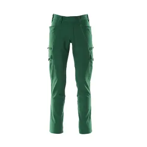 Mascot Accelerate Ultimate Stretch Trousers with Thigh Pockets - Green   (34.5) (Leg Length - Short)