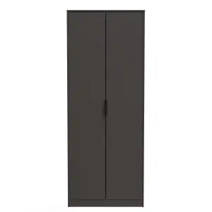 Fuji 2 Door Wardrobe in Graphite (Ready Assembled)