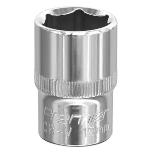 Sealey WallDrive Socket 19mm 1/2" Square Drive Fully Polished Finish Tool SP1219