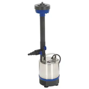 Sealey Submersible Pond Pump Stainless Steel 3000ltr/hr 230V 10m Cable WPP3000S