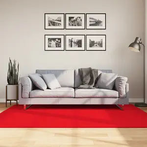 Rug OVIEDO Short Pile Red 140x200 cm