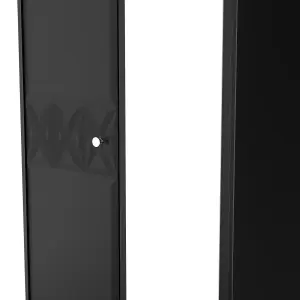 San Jose Ready assembled Contemporary Black Tall Double Wardrobe With 1 mirror door (H)1960mm (W)740mm (D)520mm