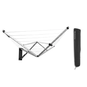 Brabantia Metallic grey Wall-mounted Laundry airer, 24m