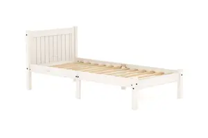 Birlea Trent Single Bed Frame In White