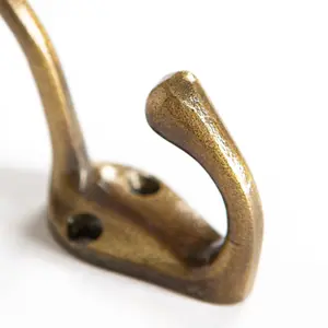 Hammer & Tongs - Narrow Hat & Coat Hook - W25mm x H80mm - Brass