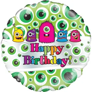 Oaktree Monster Birthday Foil Balloon Multicoloured (One Size)