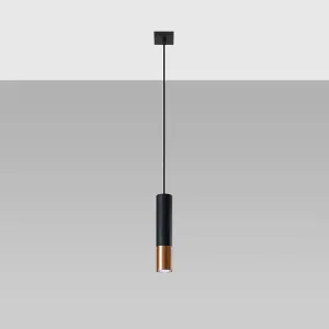 Loopez Steel Black 1 Light Classic Pendant Ceiling Light